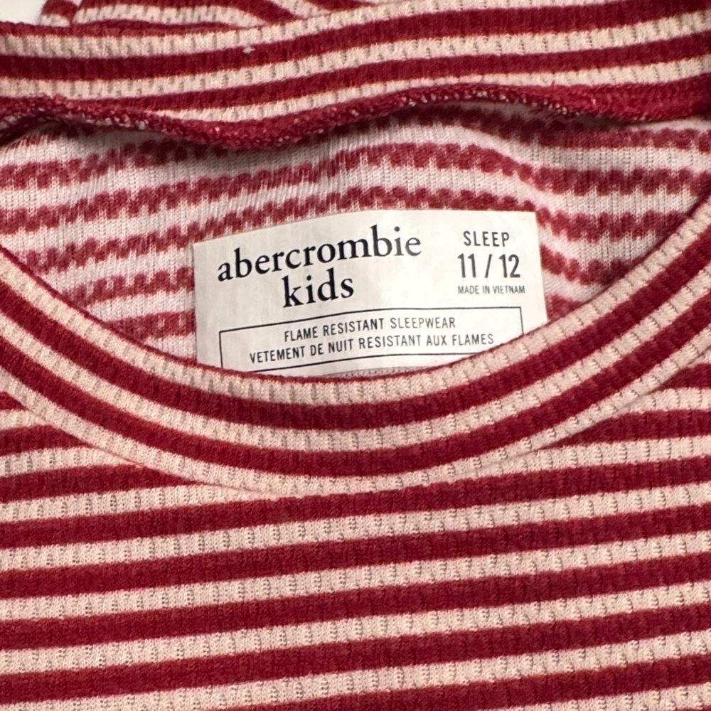 Abercrombie Kids Red and White Striped Pajamas